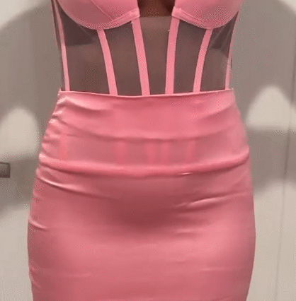 Sculpted Elegance Mesh Corset Mini Dress