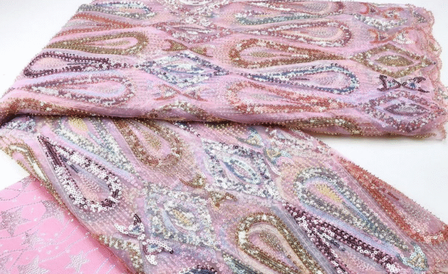 Premium Sequin & Stone Embellished Fabrics - Image 2